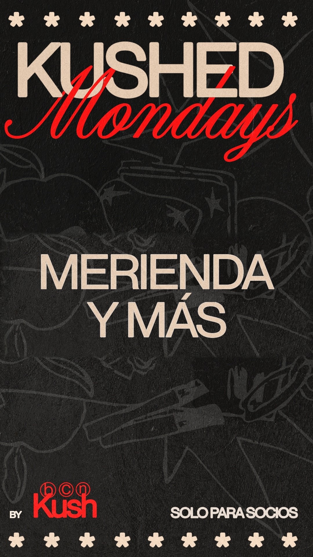 Krushed Mondays en BCN Kush: merienda para socios los lunes